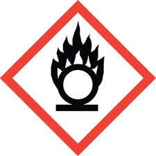 Oxidizer Hazardous Material Warning Symbol, GFS Chemicals